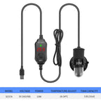 USB Mini Aquarium Heater Rod (Submersible, 18–34°C Adjustable, Thermostat, Fish Tank)