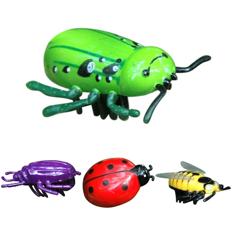 Electric Rotating Beetle & Ladybug Simulation Insect Cat Toy — Motorized Moving Interactive Pet Toy