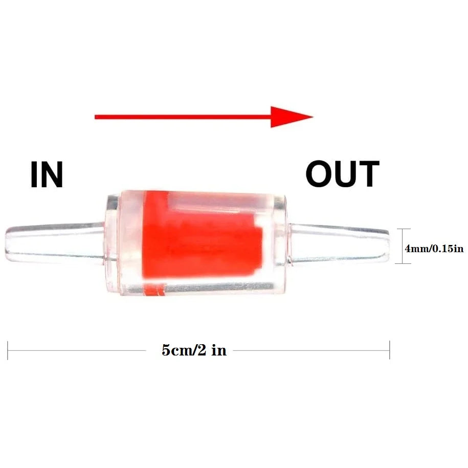 Aquarium Air Pump One-Way Check Valves (10pcs, Non-Return, Prevents Back-Siphon)