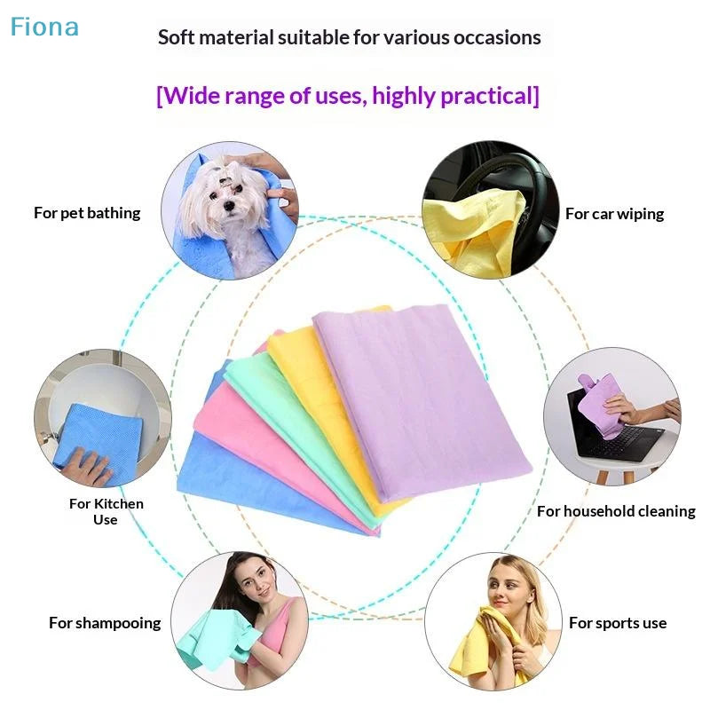 ✔Quick-Dry Pet Bath Towel Multi-functional Reusable Ultra Absorbent PVA Microfiber Towel Car Towel