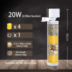 Silent 220V Submersible Aquarium Filter (Turtle & Fish Tank, Bio Sponge, Wave Maker)
