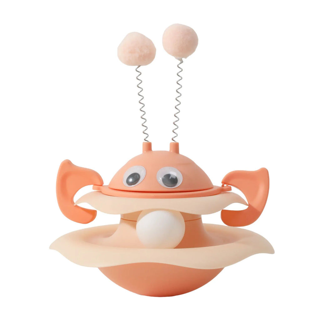 Little Bee Tumbler Turntable Cat Teaser Toy — Self-Righting Interactive Spinning Artifact