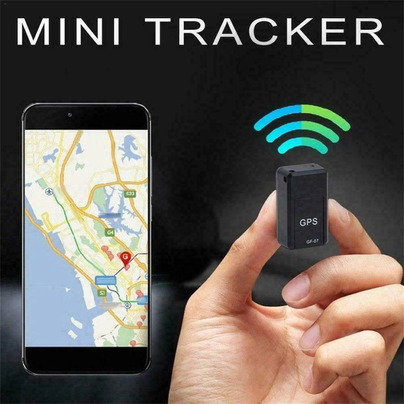 Mini Real-Time GPS Tracker with Strong Magnetic Mount - Pocket-Sized Full Coverage Tracker for Vehicles, Kids & Elderly