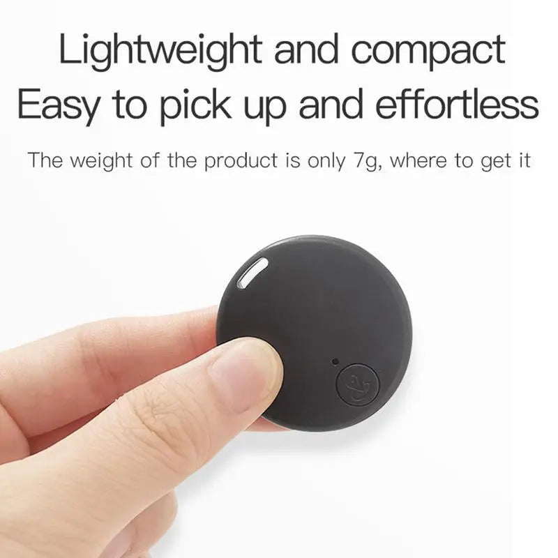 Round Mini Smart GPS Tracker for Pets, Cars & Wallets - Portable Anti-Loss Key Finder Locator