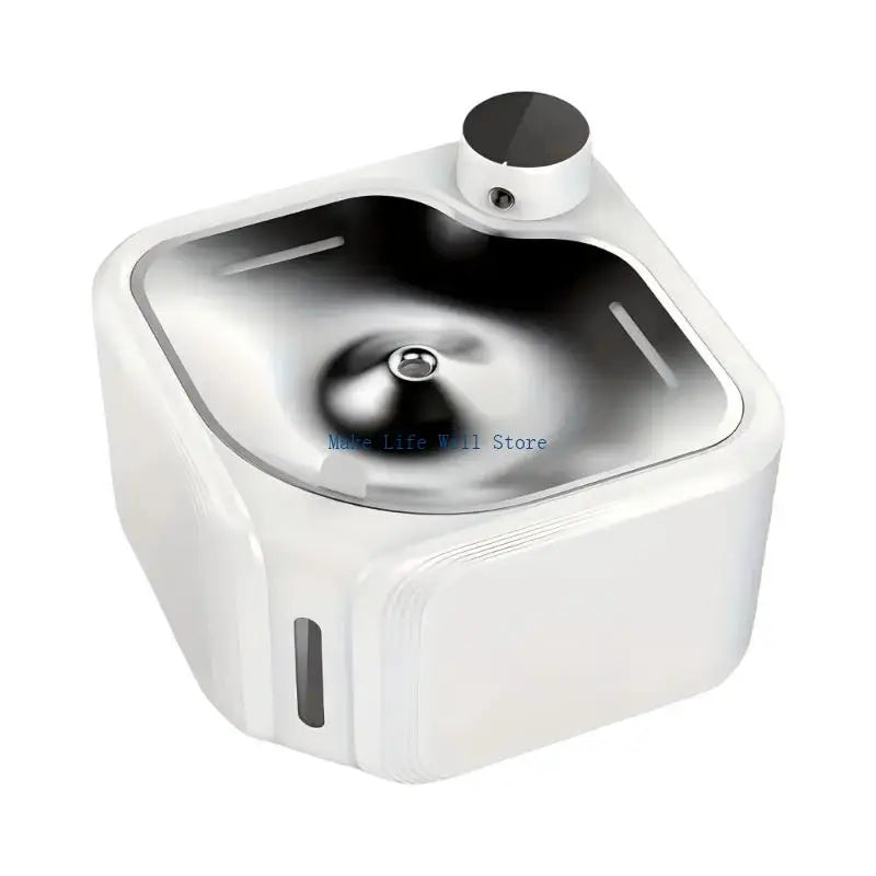 2.8L Automatic Circulating Pet Water Fountain (Stainless Steel Tray, Non-Slip)