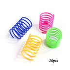 Heavy-Gauge Colorful Cat Spring Coil Toy Set (4–20 Pack)