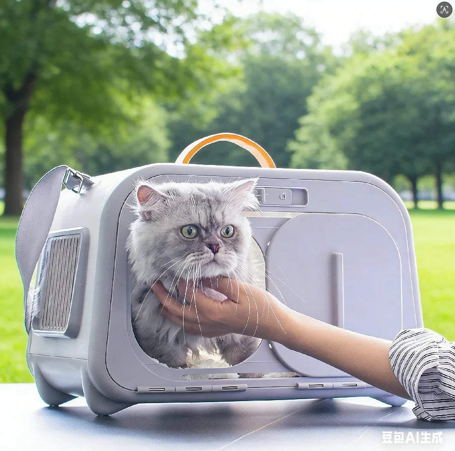 2026 New Portable Pet Space Capsule Carrier, Outdoor Handheld & Crossbody Bag for Cats Small Dogs, Large Capacity Travel Pet Bag