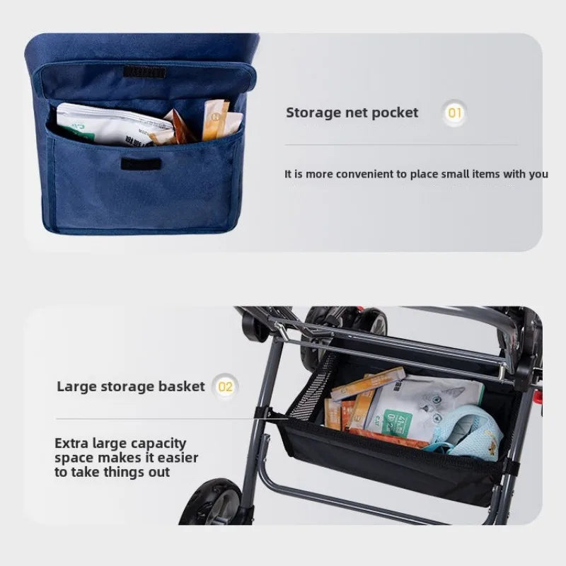 3 in 1 Folding Pet Stroller Detachable Carrier for Medium Dogs Small Dogs Cats  dog car seat  dog carrier