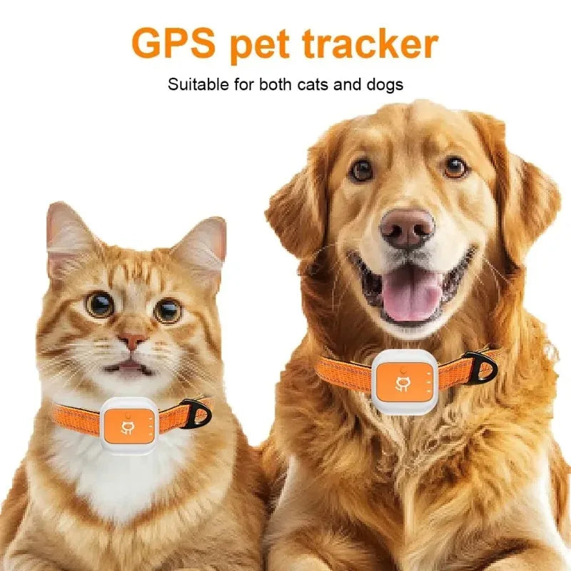 Lightweight Mini GPS Pet Tracker for Dogs & Cats - Real-Time Remote Anti-Loss Locator