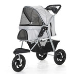 Dog Golden Retriever Pet Stroller Large Fruit Tray Adjustable Foldable for Small Medium Dog Outdoor Travel