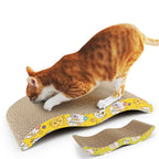 Corrugated Cardboard Cat Scratch Pad — Sofa & Claw Sharpening Board with Cushion Toy
