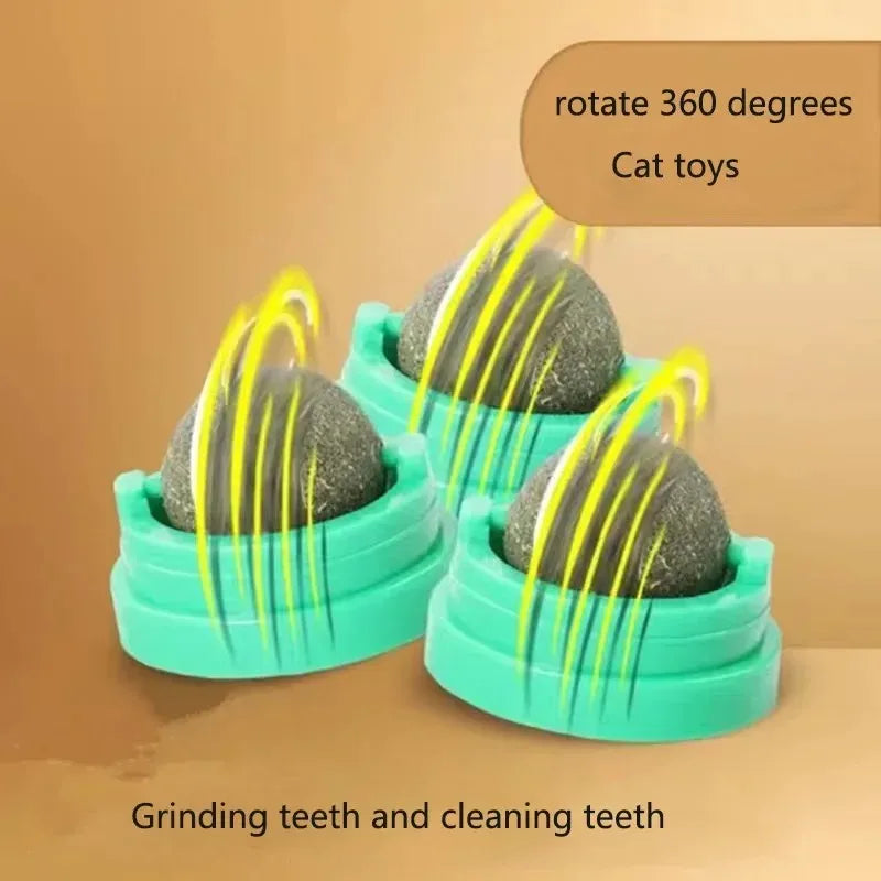 Mint Cat Dental Chew Ball Toy — Teeth Cleaning & Entertainment Lick Toy