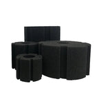 Black Bio Sponge Aquarium Filter (Air Pump Driven, Corner Skimmer, Biochemical Media)