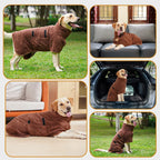 Dog Bathrobe Absorbent Pet Quick Drying Bath Towel Dog Bath Towel Large Small Dogs Clean Absorbent Bathrobe Full Body Wrap Cat