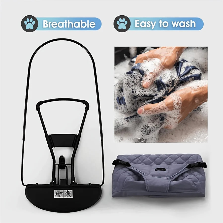 Foldable Rocking Pet Bed with Breathable Mesh Hammock (All-Season)