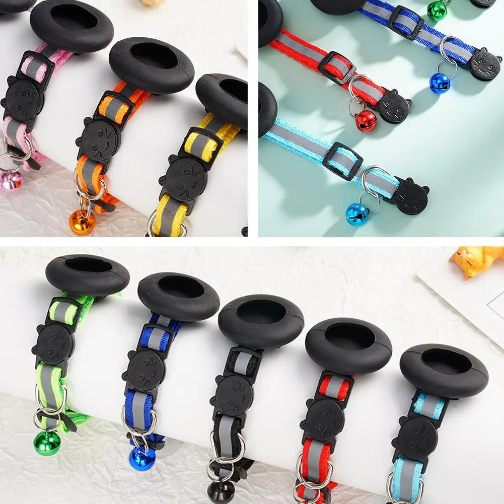 Reflective Breakaway Cat Collar with Bell — Anti-Strangling Adjustable Safety Necklace for Cats & Small Dogs