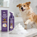 5-Minute Waterless Dog Shampoo Foam | Quick Clean & Deodorize Between Baths | Allantoin Formula for Soft Shiny Coat Dry Shampoo