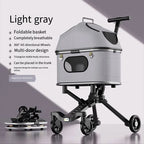 Magnesium Alloy Upgraded Pet Stroller Cart for Dogs & Cats - Lightweight Premium Outdoor Rolling Carrier