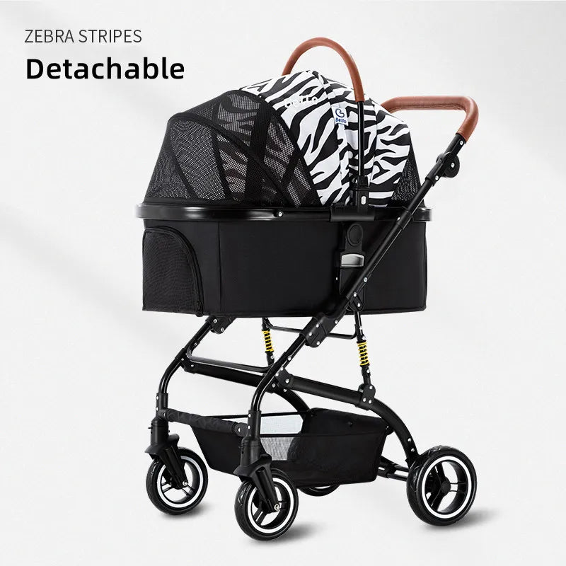 Bello Car Trunk-Compatible Foldable Pet Stroller for Dogs - Portable Travel Cart for On-the-Go Outings