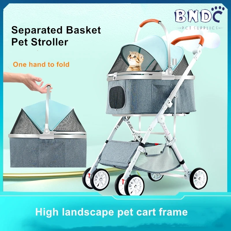 High Quality Customized Pet Stroller Detachable Separate Stroller Rack Pet Cages