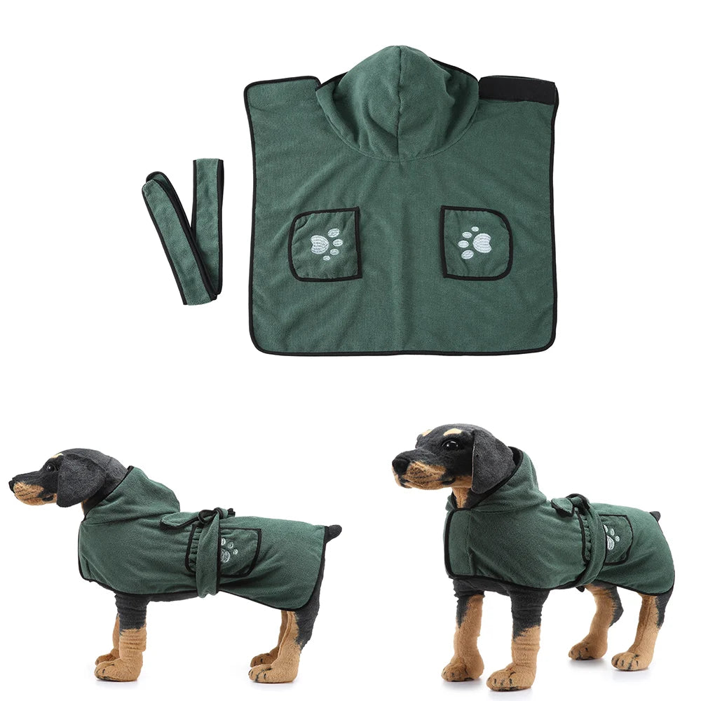 New Pet Dog Bath Towel for Small Medium Large Dog Bathrobe Cloth Microfiber Super Absorbent Pet Drying Towel Soft Dog Towel