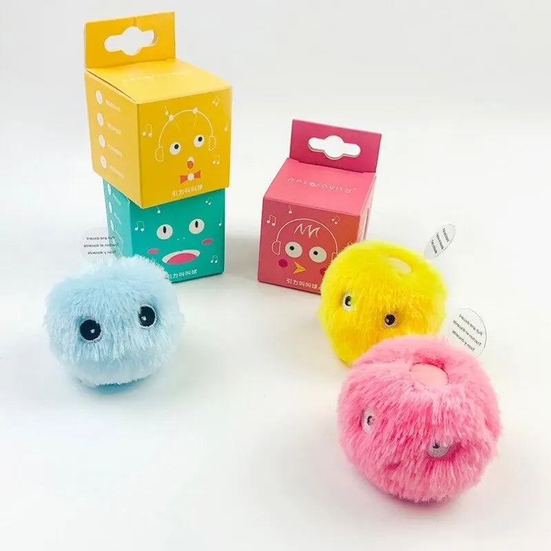 Electric Catnip Plush Ball Cat Toy — Touch-Activated Squeak & Motion
