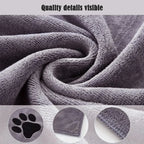 Microfiber Pet Bath Towel, Soft Super Absorbent Quick Dry Towel for Dogs Cats, 2 Sizes Available, Pet Grooming Supplies