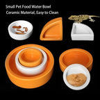 Ceramic Aquarium Pet Reptile Feeder Bowl Basin Food Water Pot Reptile Turtle Tortoise Scorpion Lizard Crabs Supplies 6.8cm