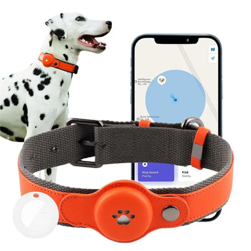 A56X IP67 Waterproof Apple Find My Dog Tracker Collar - Silver