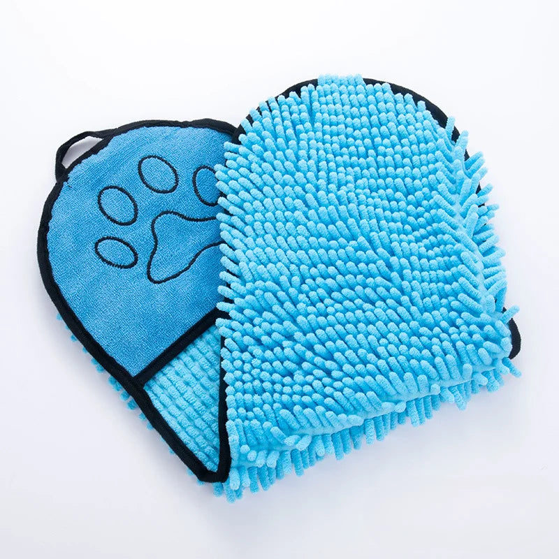 Soft Dog Bath Robe Towel Quick Dry Pet Towel Fiber Absorbent Cat Bath Towel Convenient Pet Cleaning Washcloth Dog Accessories