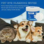 100Pcs Pet Eye Wipes Cats And Dogs Tearmark Wet Wipes Dog Cat Eyes Ears Cleaning Paper Towels Cats And Dogs Universal