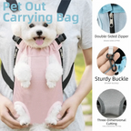 Breathable Mesh Pet Front Bag Double Shoulder Adjustable Strap Pet Carrier Backpack Portable Lightweight Dog Carrying Bag