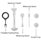 Acrylic Telescopic Aquarium Fish Feeder Tube (Transparent, Adjustable Length, Feeding Ring)