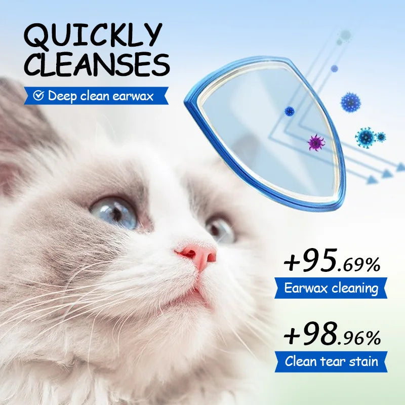 Pet Ear Cleaning Wipes 100PCS with Chamomile Extract Aloe Salicylic Acid, Remove Earwax Tear Stains for Dogs Cats