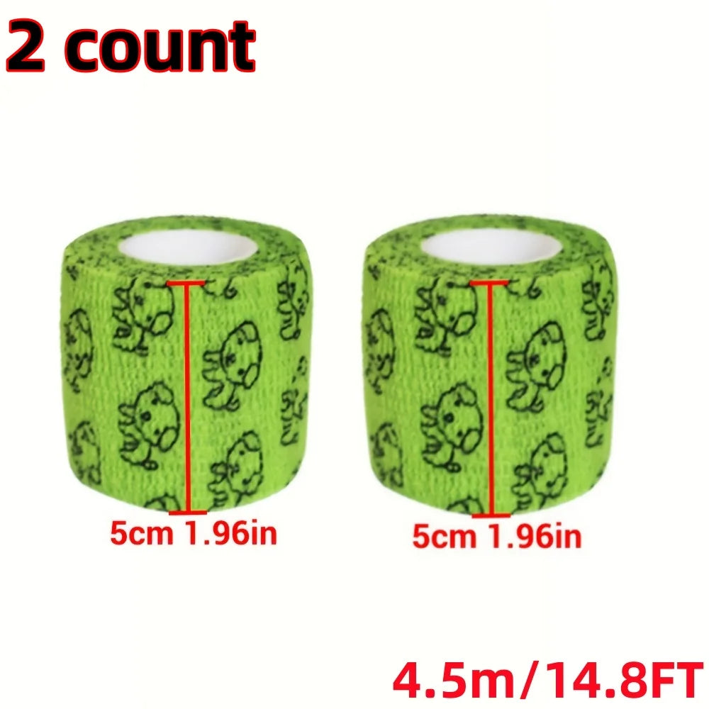 Pet Dog Cat Medical Breathable Elastic Bandage Non-woven Pet Self Adherent Wound Outdoor Retractable Sports Tape Dog Accessories
