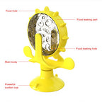Cat Treat Wheel Puzzle Feeder — Interactive Food Dispensing Toy for Indoor Entertainment