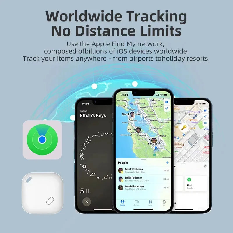 Apple Find My iTag Bluetooth Tracker for Kids, Pets & Cars - Smart GPS Lost Item Finder (iOS)