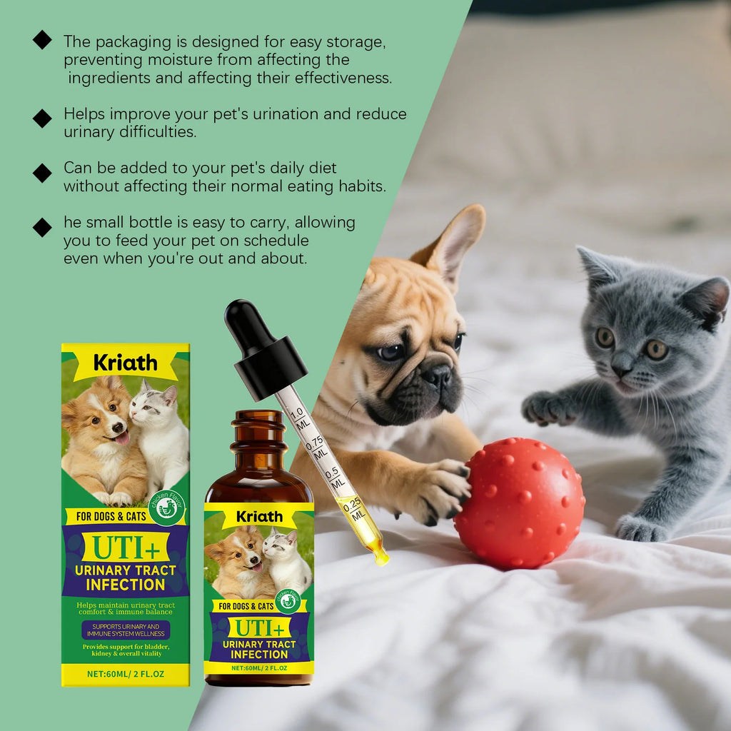 Pet Urine pH Maintenance Drops – Gentle Formula Reduces Harmful Bacteria, Daily Care for Comfortable and Healthy Pets