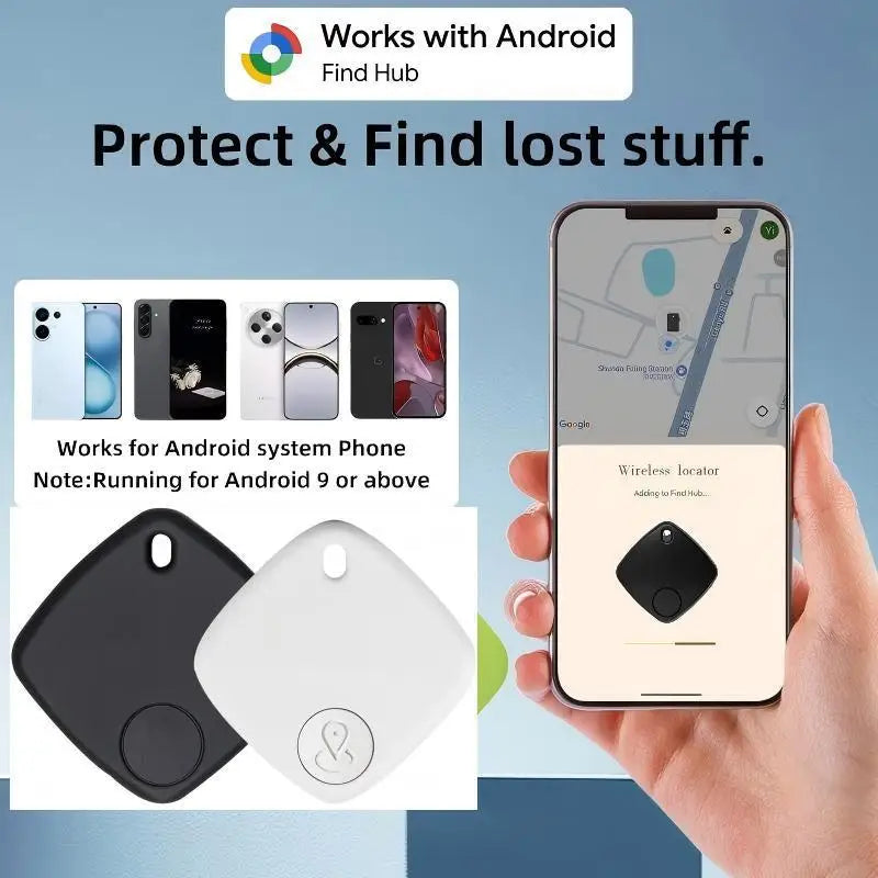 Round Bluetooth GPS Tracker Tag for Keys, Wallets, Pets & Bags - Apple & Google Find My