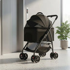 Foldable Pet Pet Transport Full Rotation Wheels Detachable Pet Carrier Pet Transport Lightweight Dog Cat Animal Carriage Storage