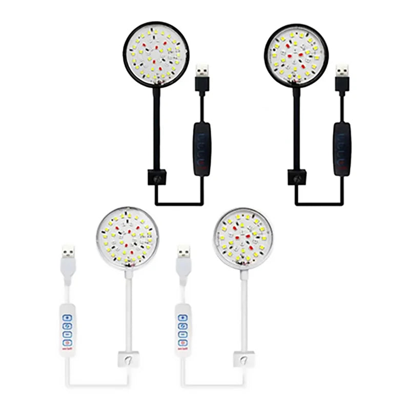 USB LED Aquarium Clip Lamp (5V, 5W/7W, Fish Tank Lighting, Flexible Neck)