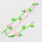 Felt Flower & Leaf Cat Teaser Wand Stick — Creative Long Interactive Kitten Play Toy