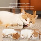 Natural Wood Knotweed Cat Teething Stick Set with Raffia & Sisal Rope