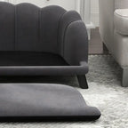 PawHut Pearl Design Pet Sofa with Solid Wood Legs (Charcoal Gray)