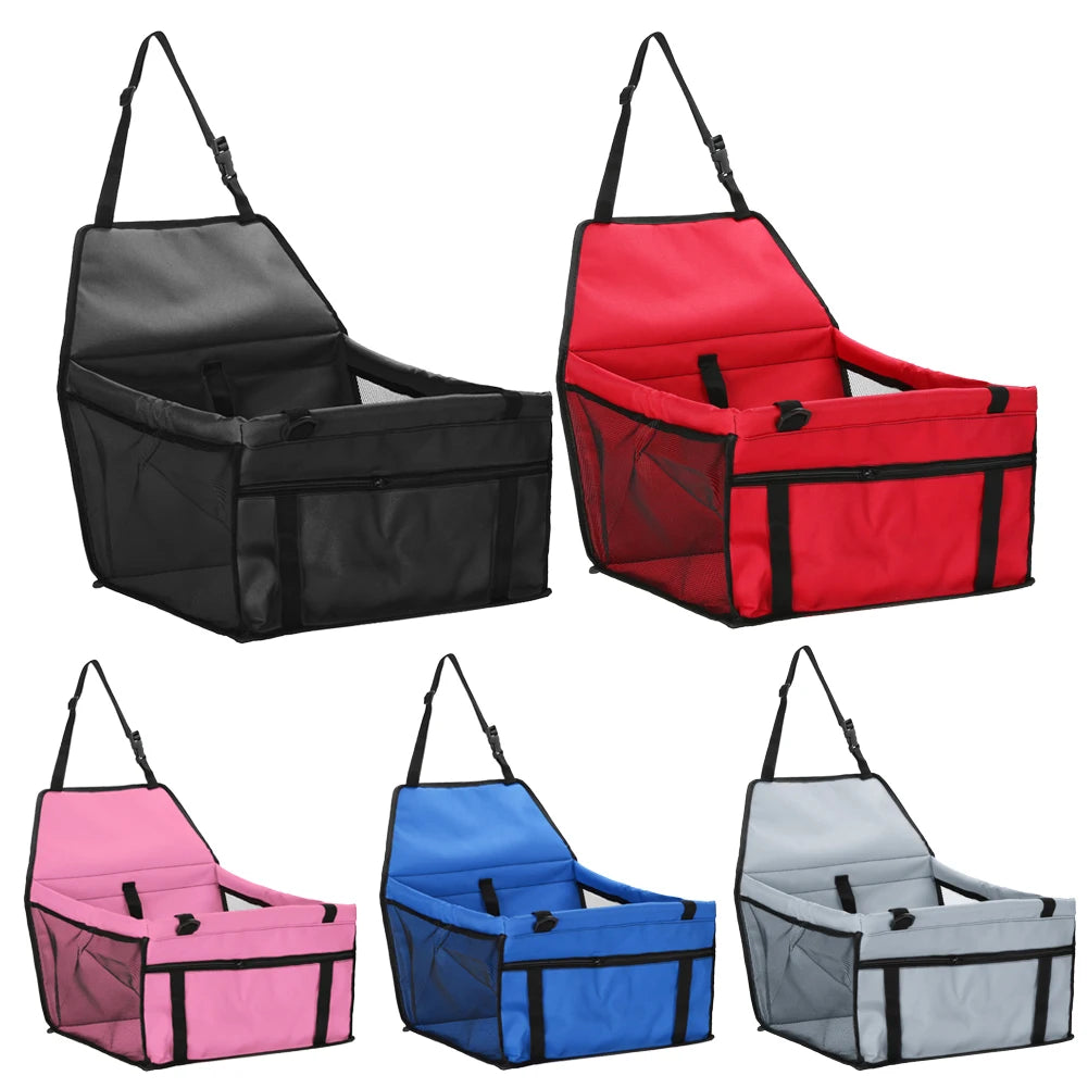 Portable Carrier Seat Bag Adjustable Strap Folding Pet Dog Carrier Double-Layer Pet Car Booster for Small Medium Pet Dog Cats