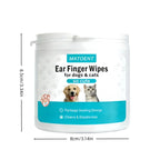 50 PCS Pet Cleaning Products Ear Cleaning Wipes Ear Care Fingertips Ear Mite Removal Cat and Dog Ear Cleaning Pet Products