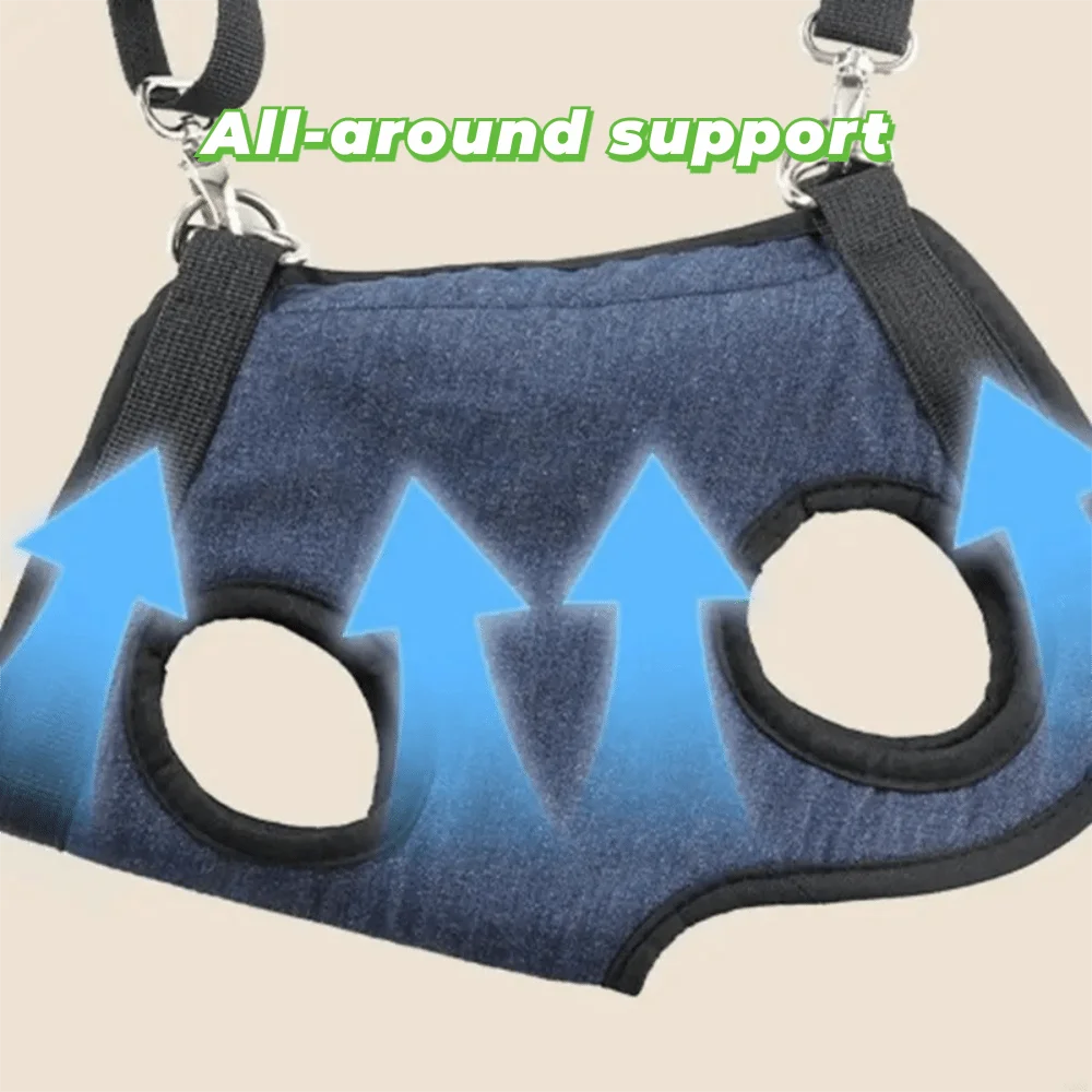 Durable Adjustable Straps Dog Sling Harness with Pockets Soft Carry Dog Shoulder Bag Breathable Puppy Sling Carrier Outdoor