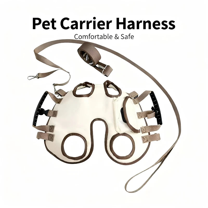 Fashion Dog Lift Harness Pet Carrier Bag Portable Breathable Multifunctional Traction Backpack for Outdoor Dog Sling Carrier