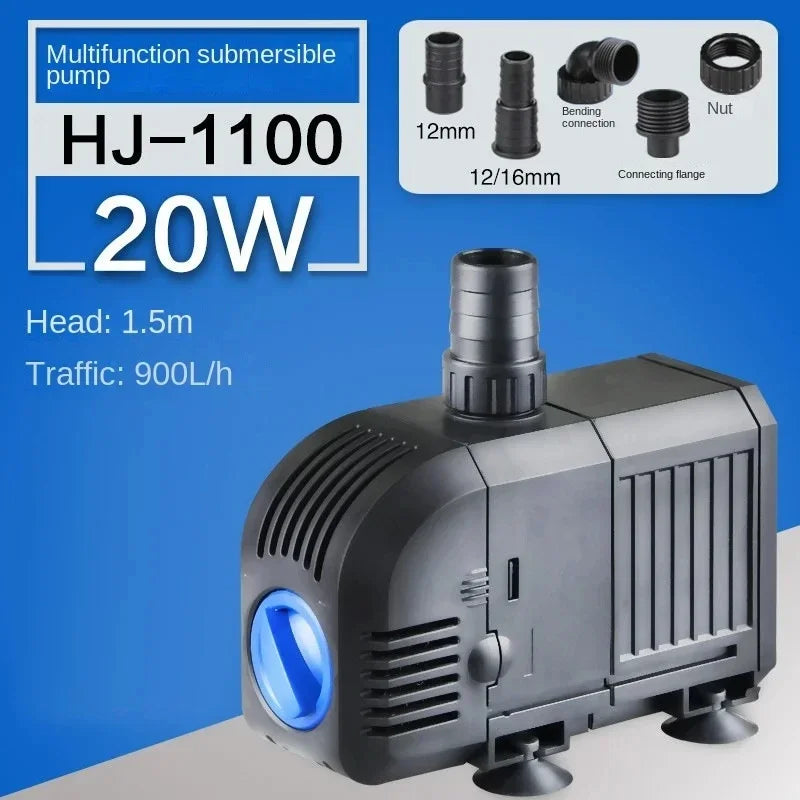Ultra-Quiet HJ Series Submersible Fountain Pump (500–3000L/H, Multi-Use, Adjustable Flow)