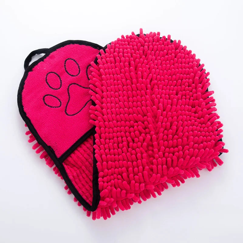 Soft Dog Bath Robe Towel Quick Dry Pet Towel Fiber Absorbent Cat Bath Towel Convenient Pet Cleaning Washcloth Dog Accessories